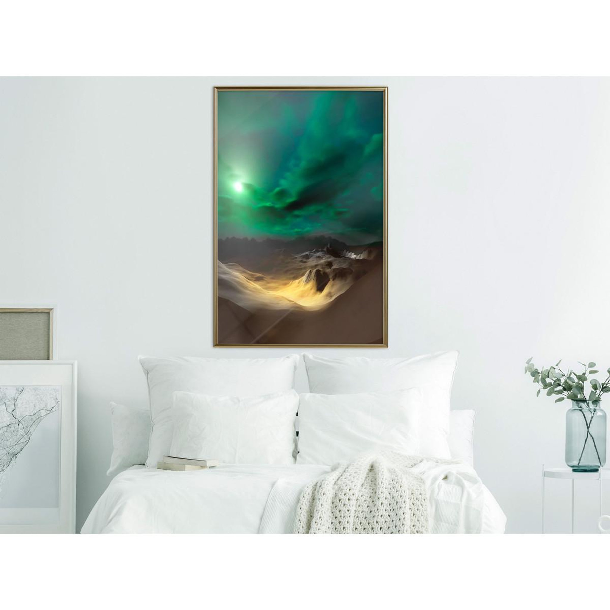 Voir la diapositive 2 : Paris Prix Affiche murale encadrée  green moon