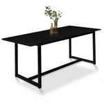 ID MARKET Table à manger extensible rectangle DELSON 6-10 personnes design industriel 160-200 cm