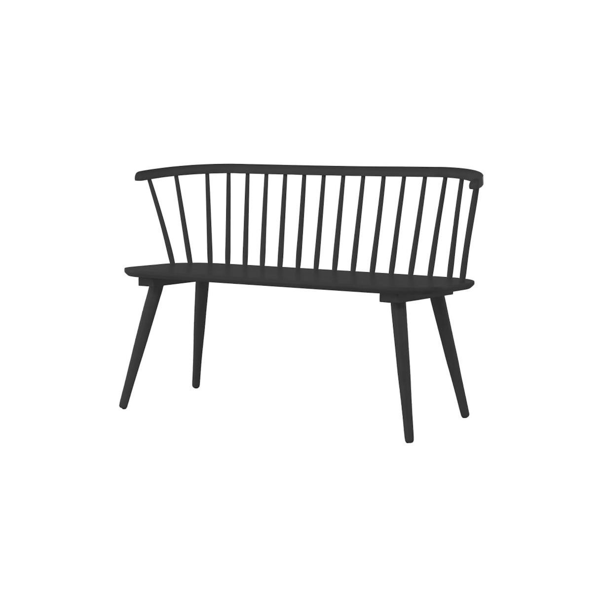 Paris Prix Banc Design en Bois  Bobby  120cm Noir