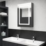 VIDAXL Armoire de salle de bain a miroir LED Gris 50x13x70 cm