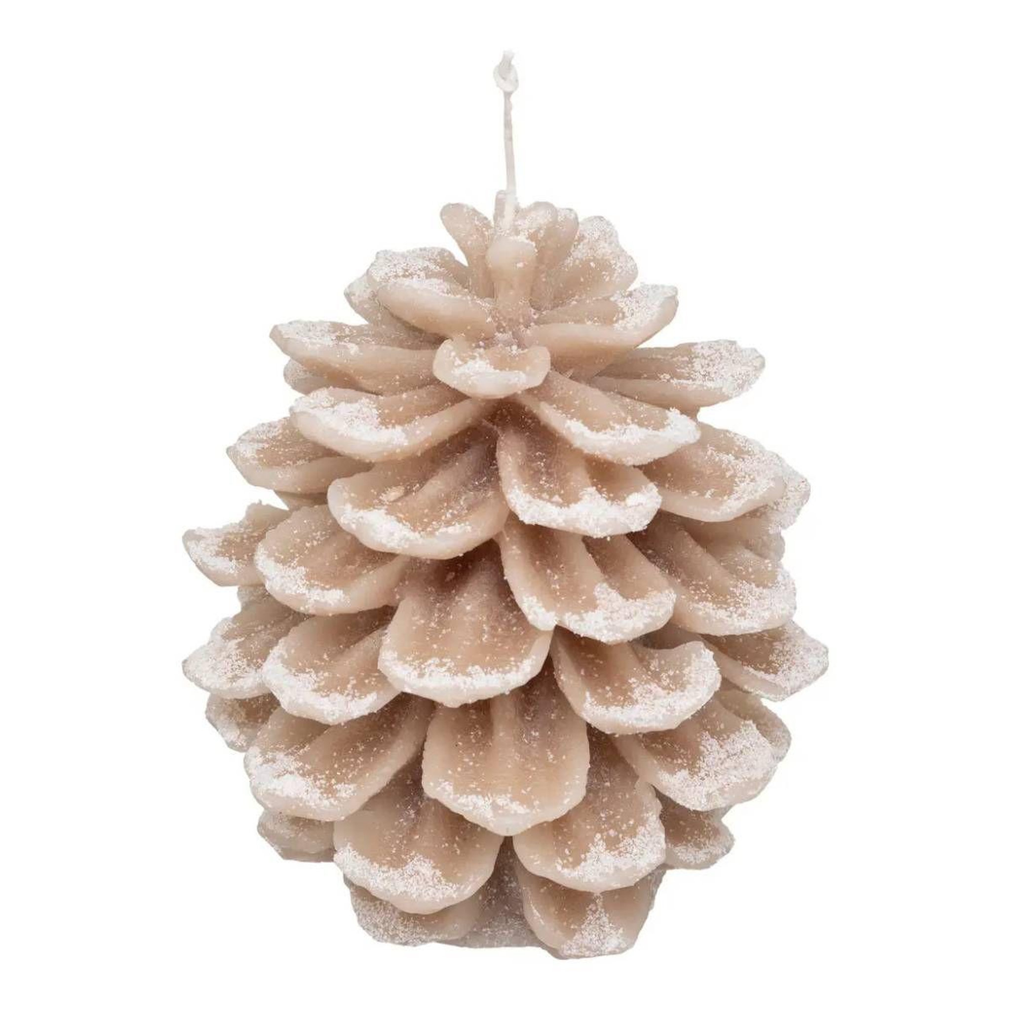 ATMOSPHERA Bougie déco  pomme de pin  560g beige & blanc
