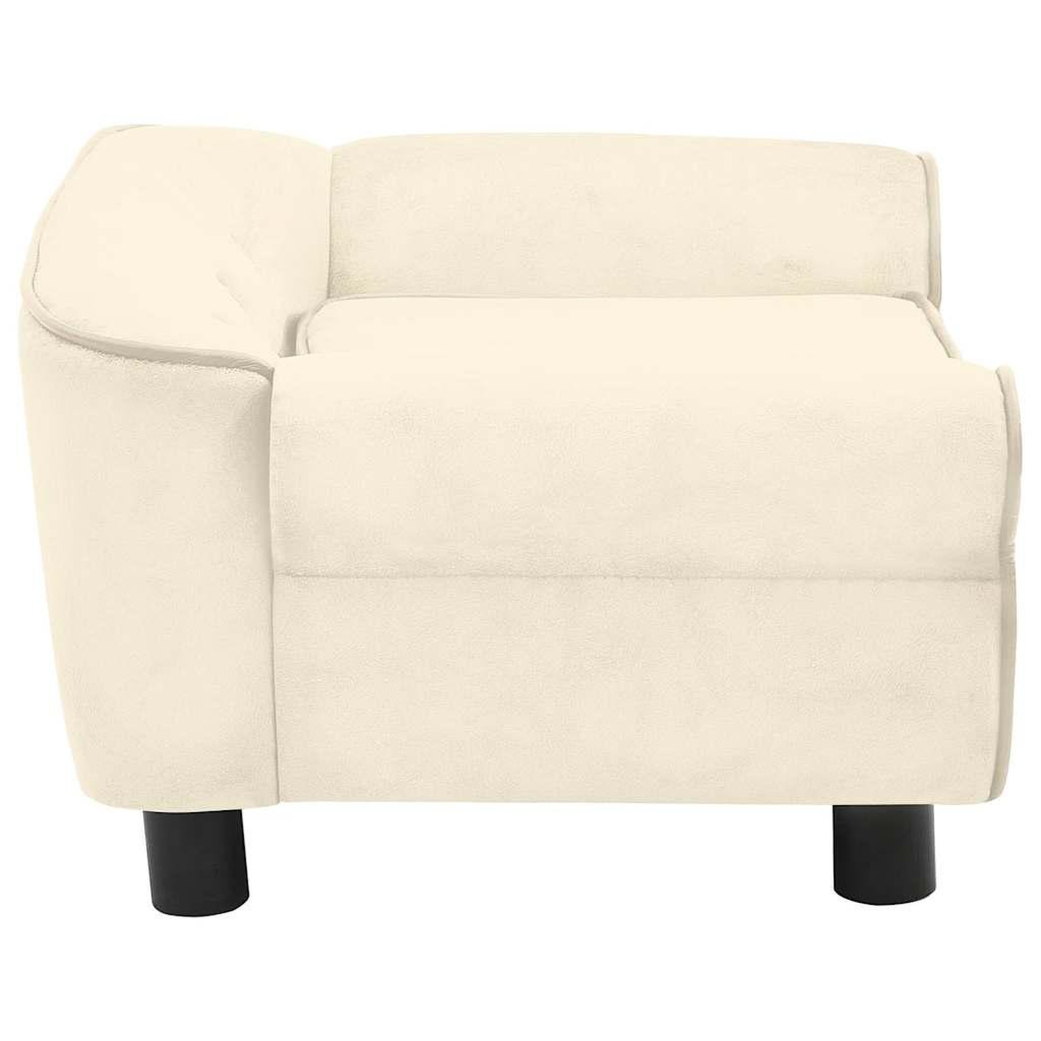 Voir la diapositive 3 : VIDAXL Canape pour chien Creme 72x45x30 cm Peluche