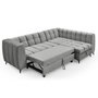 Voir la diapositive 5 : Paris Prix Canapé d'Angle Convertible 5 Places  Casey  247cm Gris