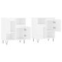 Voir la diapositive 4 : VIDAXL Buffets 2 pcs blanc brillant bois d'ingenierie