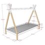 Voir la diapositive 5 : Paris Prix Pack - Lit Enfant & Tiroir  Tipi  90x200cm Blanc & Naturel