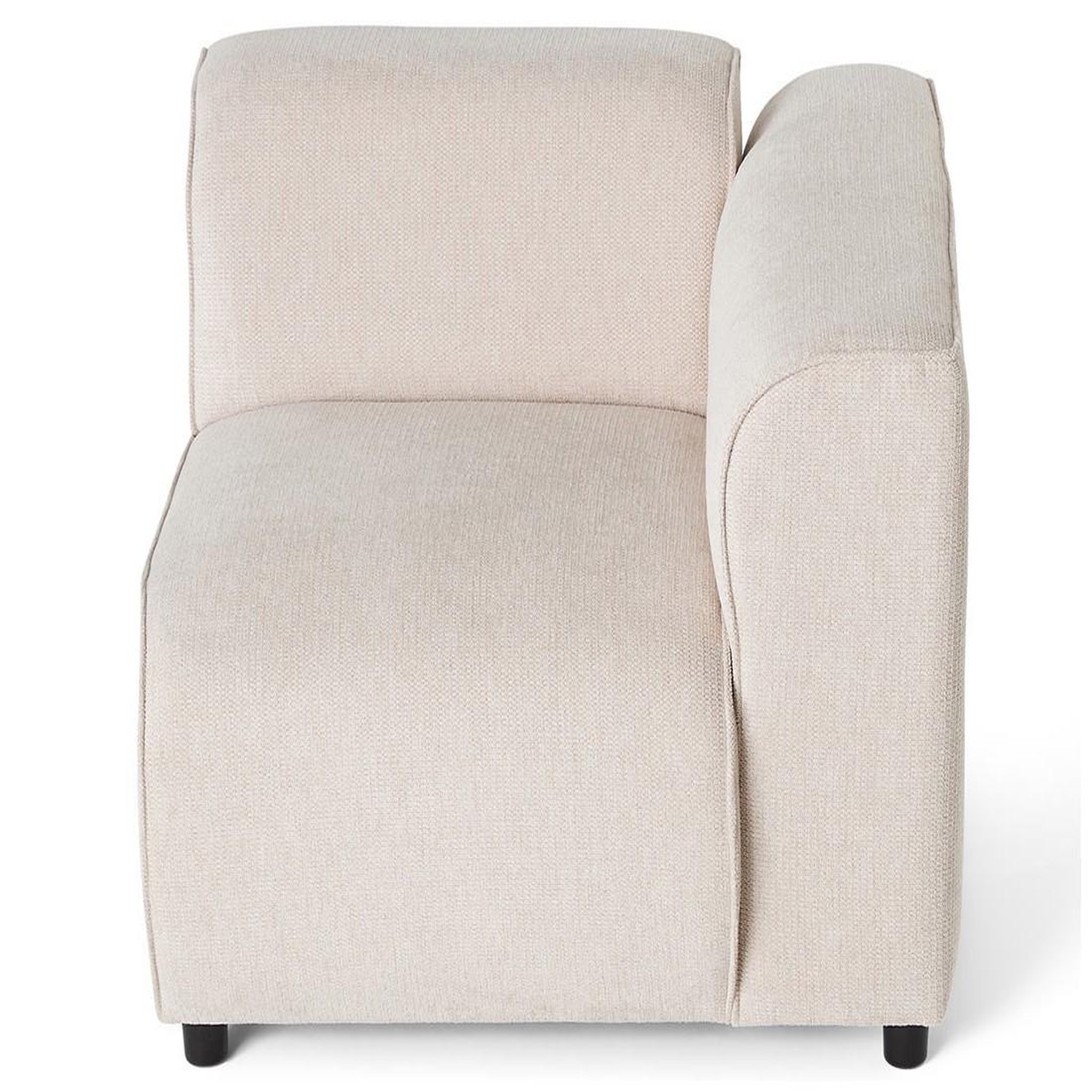 Voir la diapositive 3 : LISA DESIGN Suaro - module d'assise d'angle droit en tissu texturé