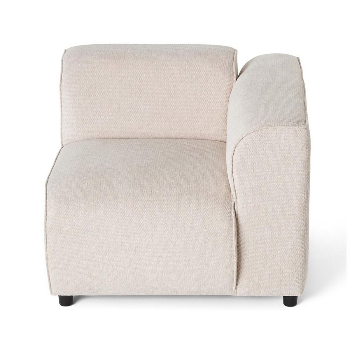 LISA DESIGN Suaro - module d'assise d'angle droit en tissu texturé