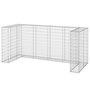 Voir la diapositive 2 : VIDAXL Mur en gabion pour poubelles Acier galvanise 254x100x110 cm