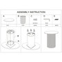 Voir la diapositive 5 : Paris Prix Table Basse  Frankfurt  39cm Beige Foncé & Blanc