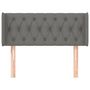 Voir la diapositive 3 : VIDAXL Tete de lit avec oreilles Gris fonce 103x16x78/88 cm Tissu