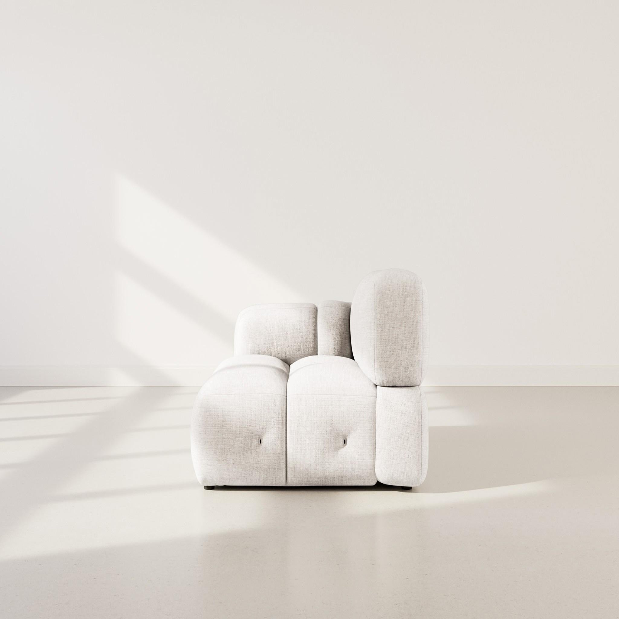 Voir la diapositive 6 : LISA DESIGN Grace - module d'assise gauche en velours texturé