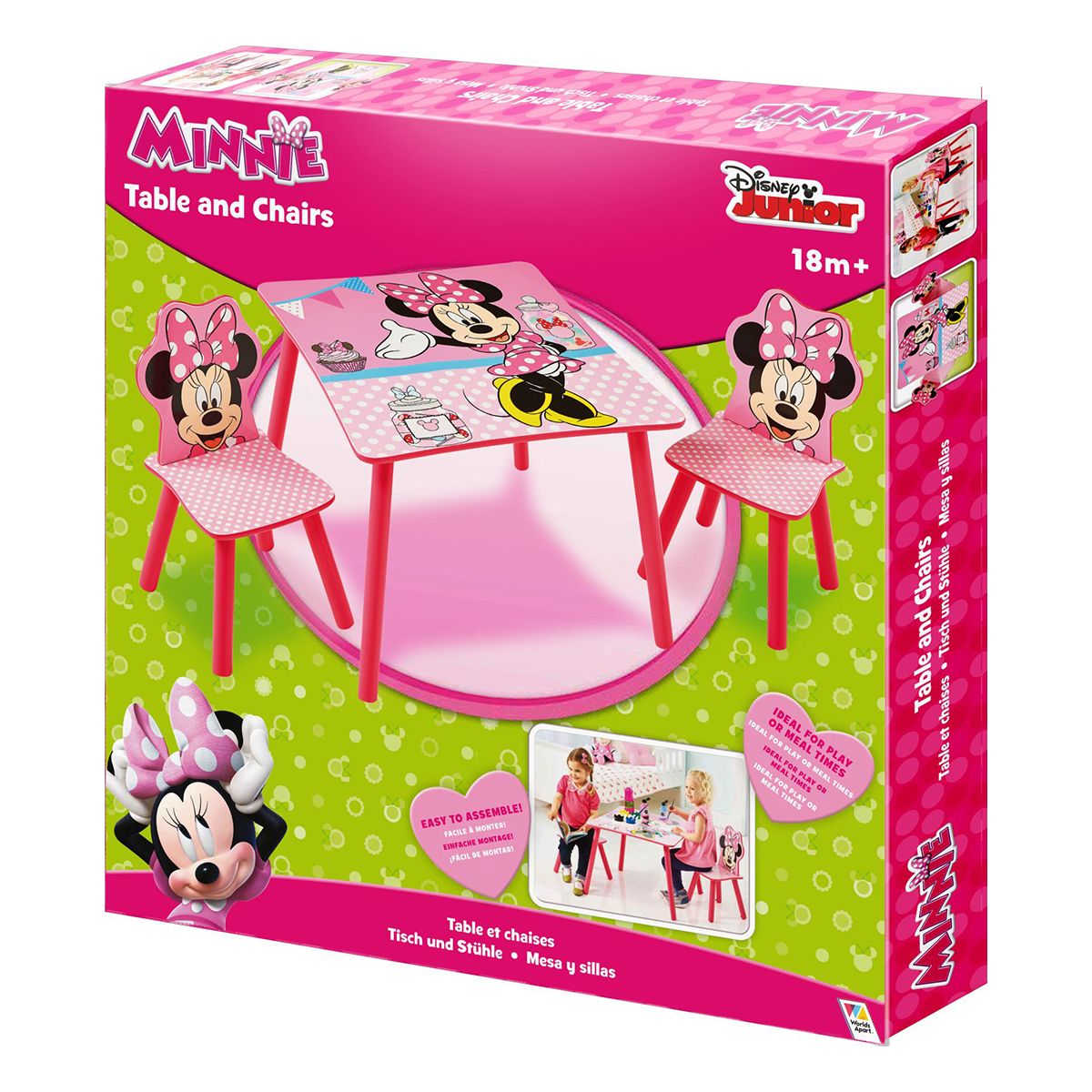 MINNIE Minnie Mouse - Ensemble table et 2 chaises pour enfants