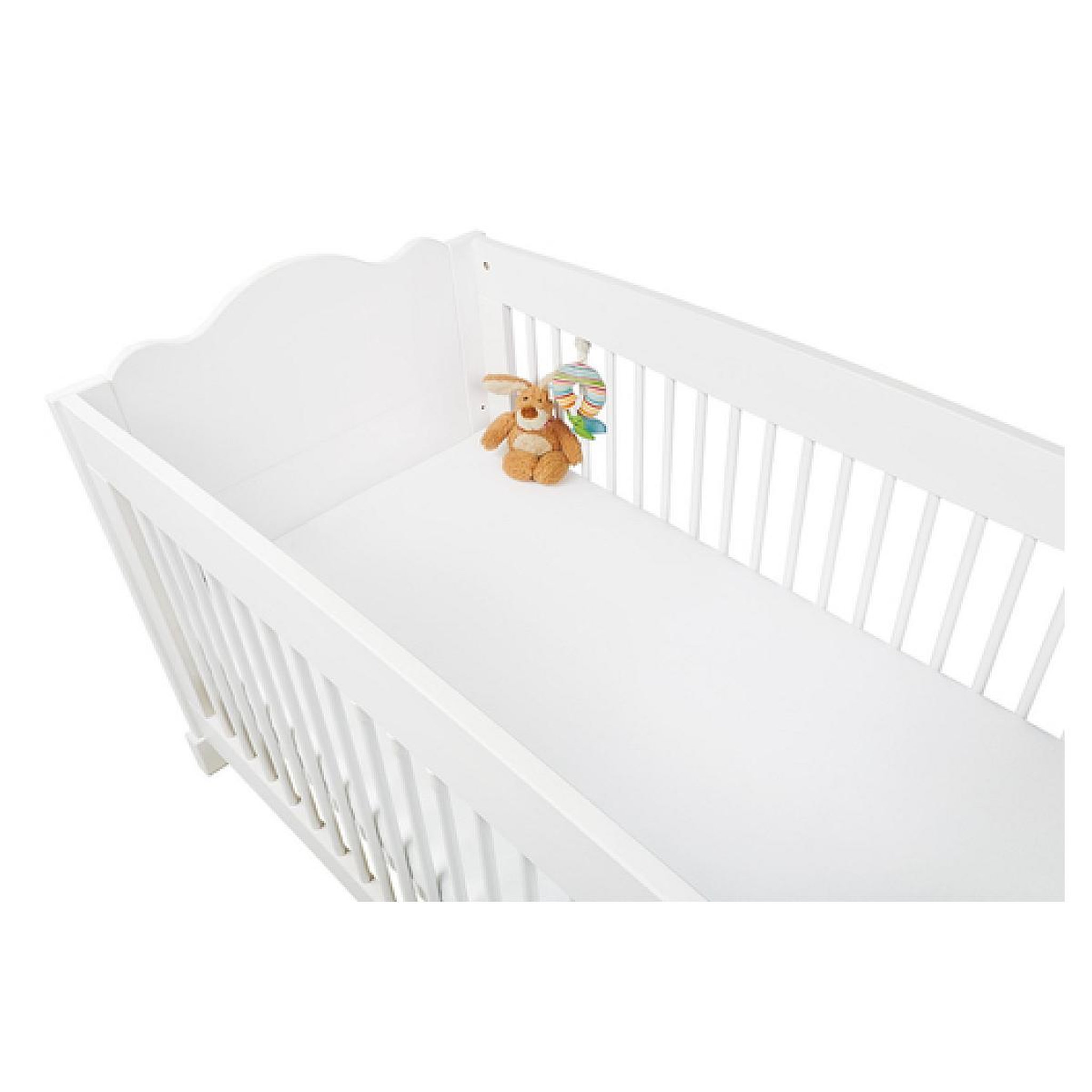 Pinolino Drap-housses en jersey pour lits de bébé en double kit blanc