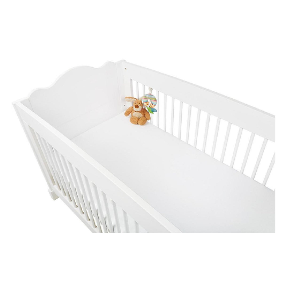 Pinolino Drap-housses en jersey pour lits de bébé en double kit blanc