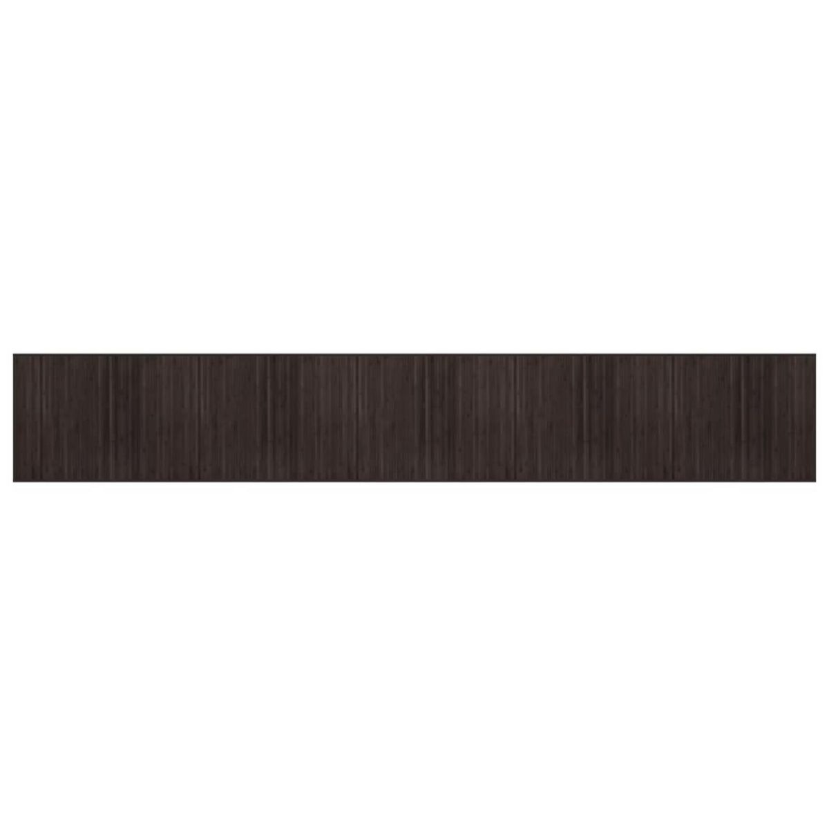 VIDAXL Tapis rectangulaire marron fonce 80x1000 cm bambou