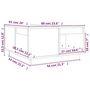 Voir la diapositive 6 : VIDAXL Table basse Blanc 60x61x32,5 cm Bois massif de pin