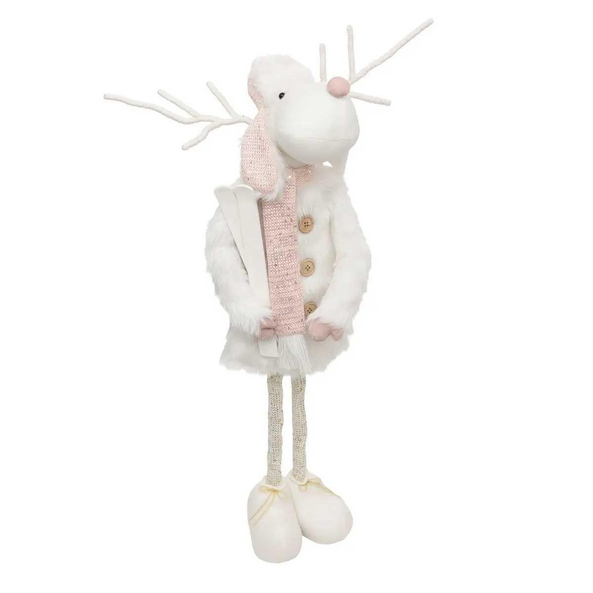 ATMOSPHERA Renne télescopique  mathilde  76cm blanc