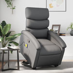 VIDAXL Fauteuil inclinable de massage Gris Similicuir