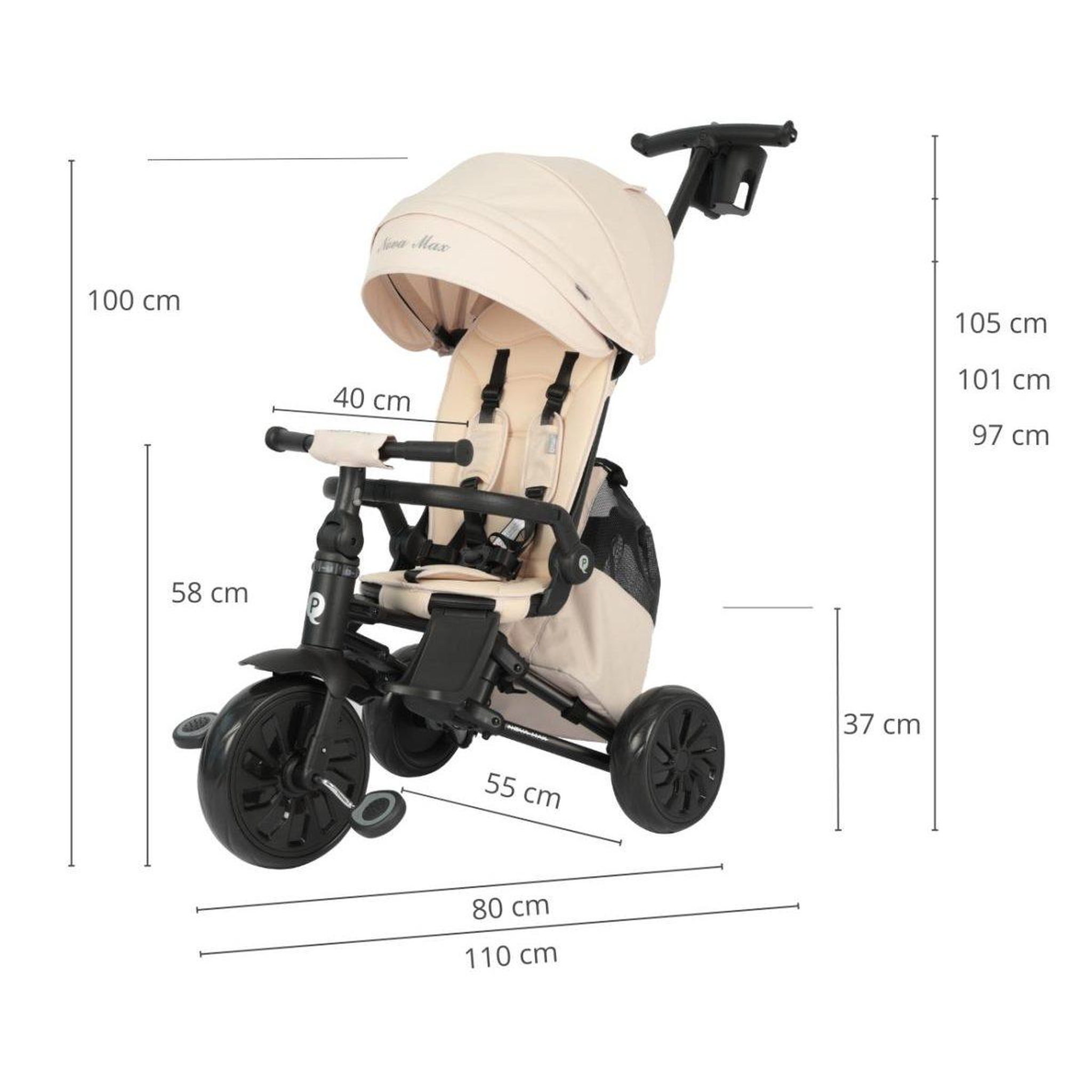 Voir la diapositive 4 : QPLAY Tricycle  nova max beige