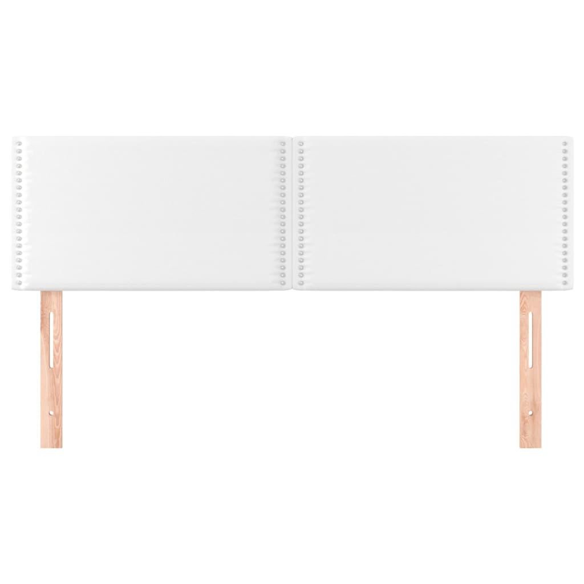 Voir la diapositive 3 : VIDAXL Tetes de lit 2 pcs Blanc 72x5x78/88 cm Similicuir