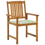 Voir la diapositive 2 : VIDAXL Chaises de jardin avec coussins lot de 4 Bois d'acacia massif