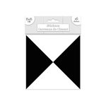 SUD TRADING 6 Stickers carreaux de ciment Motifs Triangle  - 15 x 15 cm - Noir et blanc