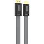 Voir la diapositive 2 : ESSENTIEL B Câble HDMI 2.0/18Gbps plat 2M anthracite