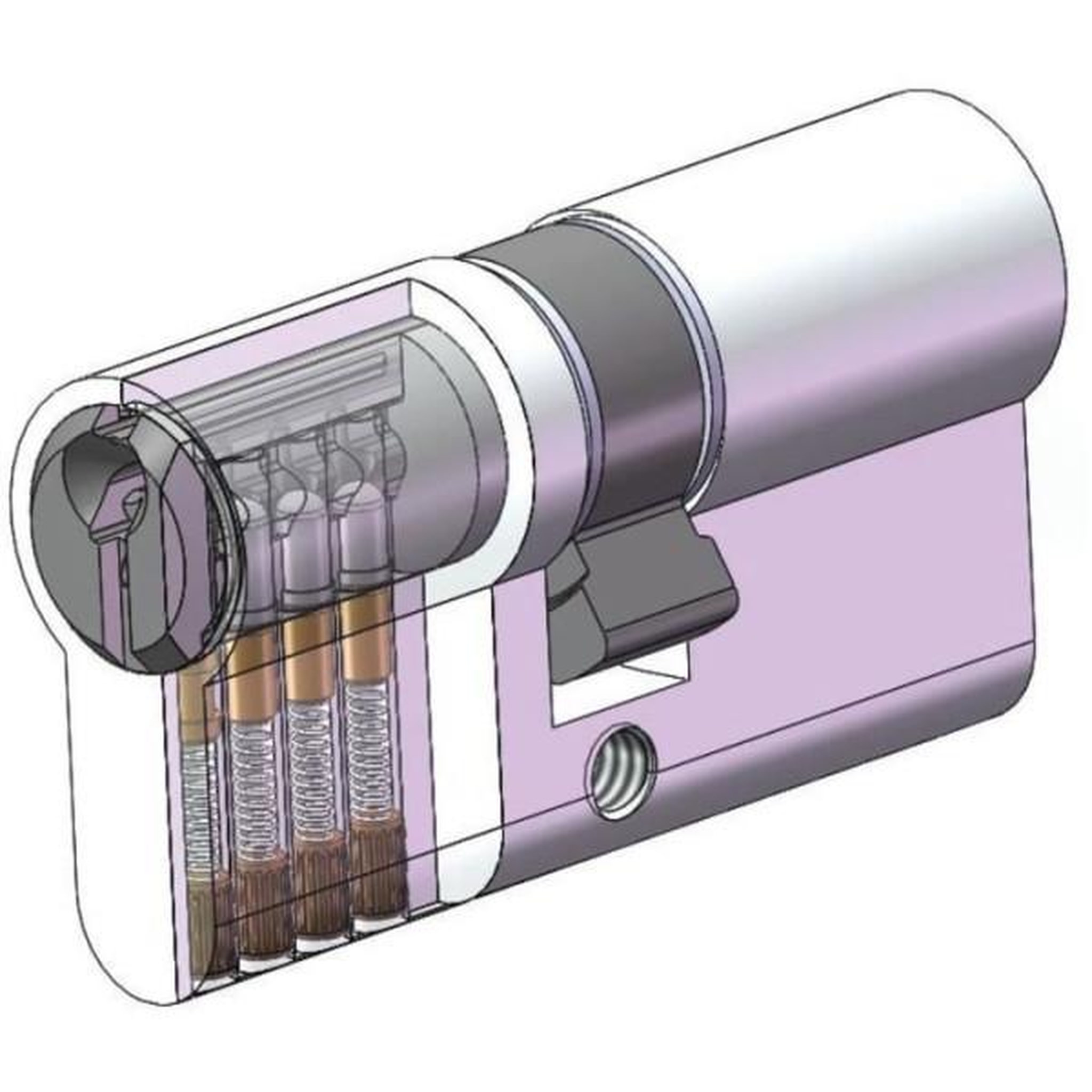 Voir la diapositive 3 : YALE Cylindre yale série 500+ 30x40 mm nickelé - 5 goupilles - 3 clés
