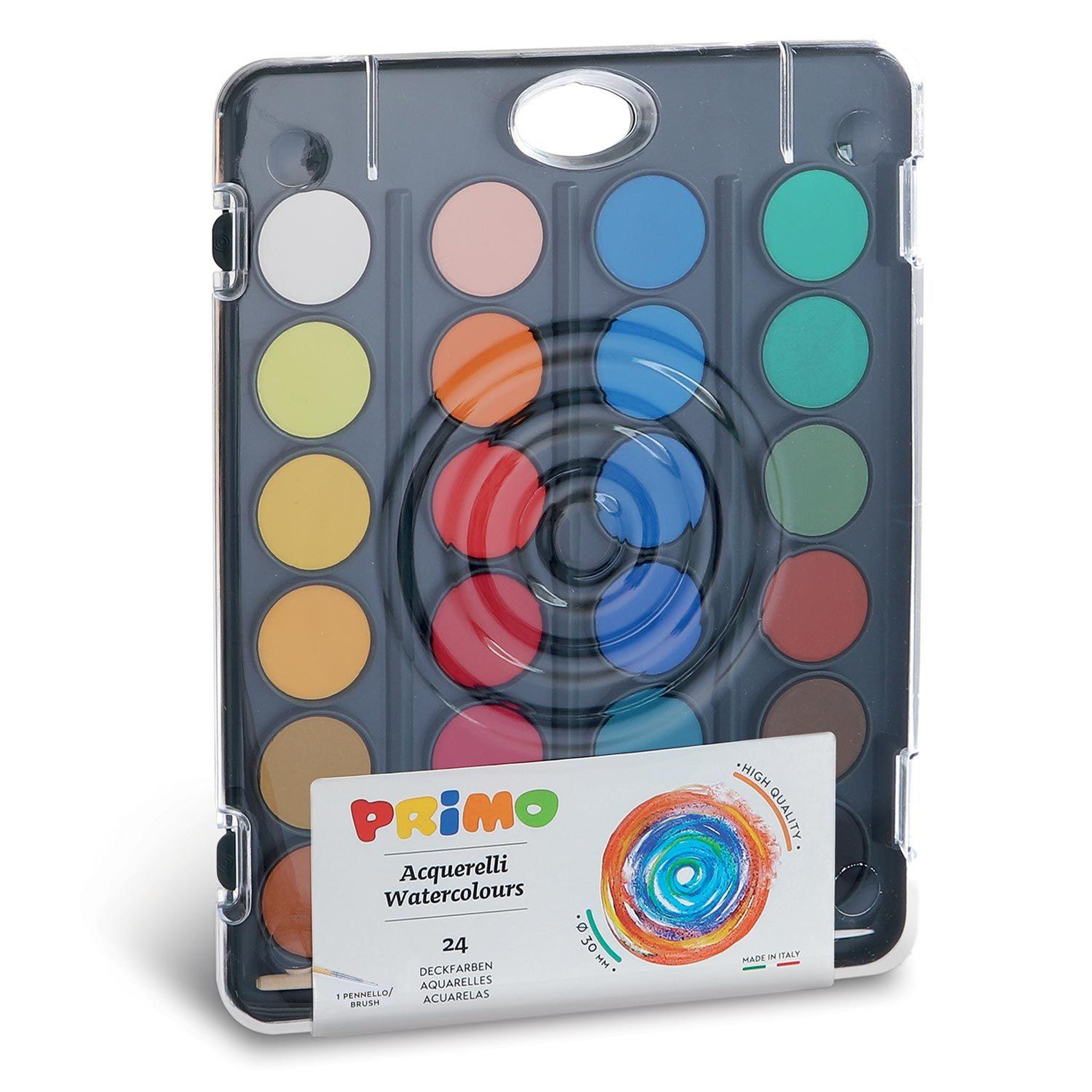 Voir la diapositive 1 : PRIMO Grande palette d'aquarelle 24 couleurs ø 30 mm