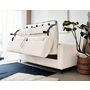 Voir la diapositive 2 : LISA DESIGN Owen - canapé 3 places convertible express couchage quotidien 140 cm matelas 12 cm en velours côtelé grosses côtes