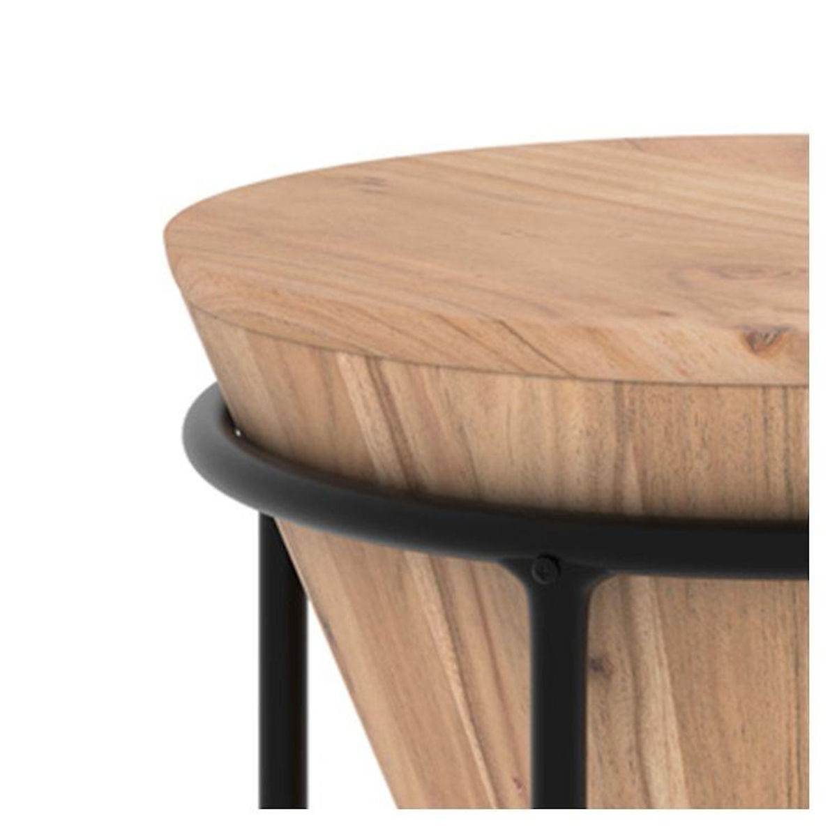 Rendez vous déco Grande sellette en bois d'accacia et métal D41 cm - Mafana