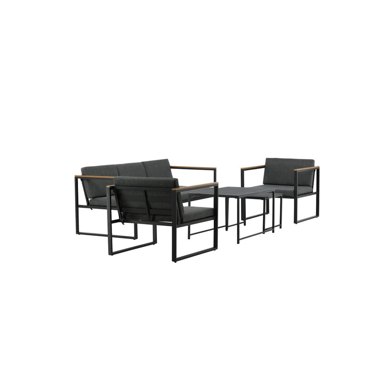 Paris Prix Salon de Jardin 5 Places  Dakar  188cm Gris