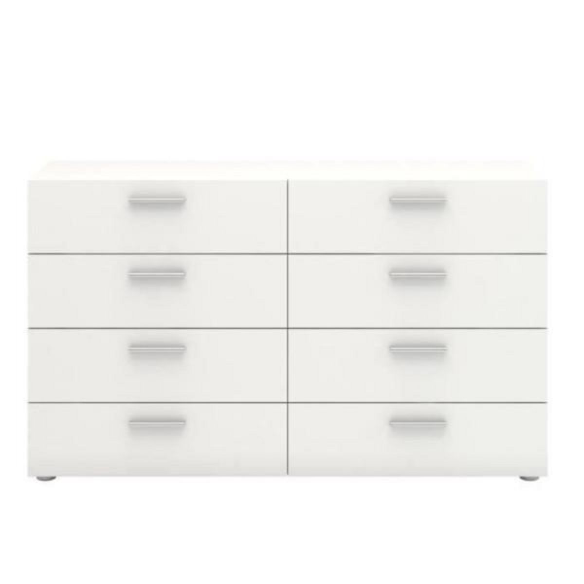 MARKET24 Commode de chambre NASH style contemporain blanc mat - L 140 cm