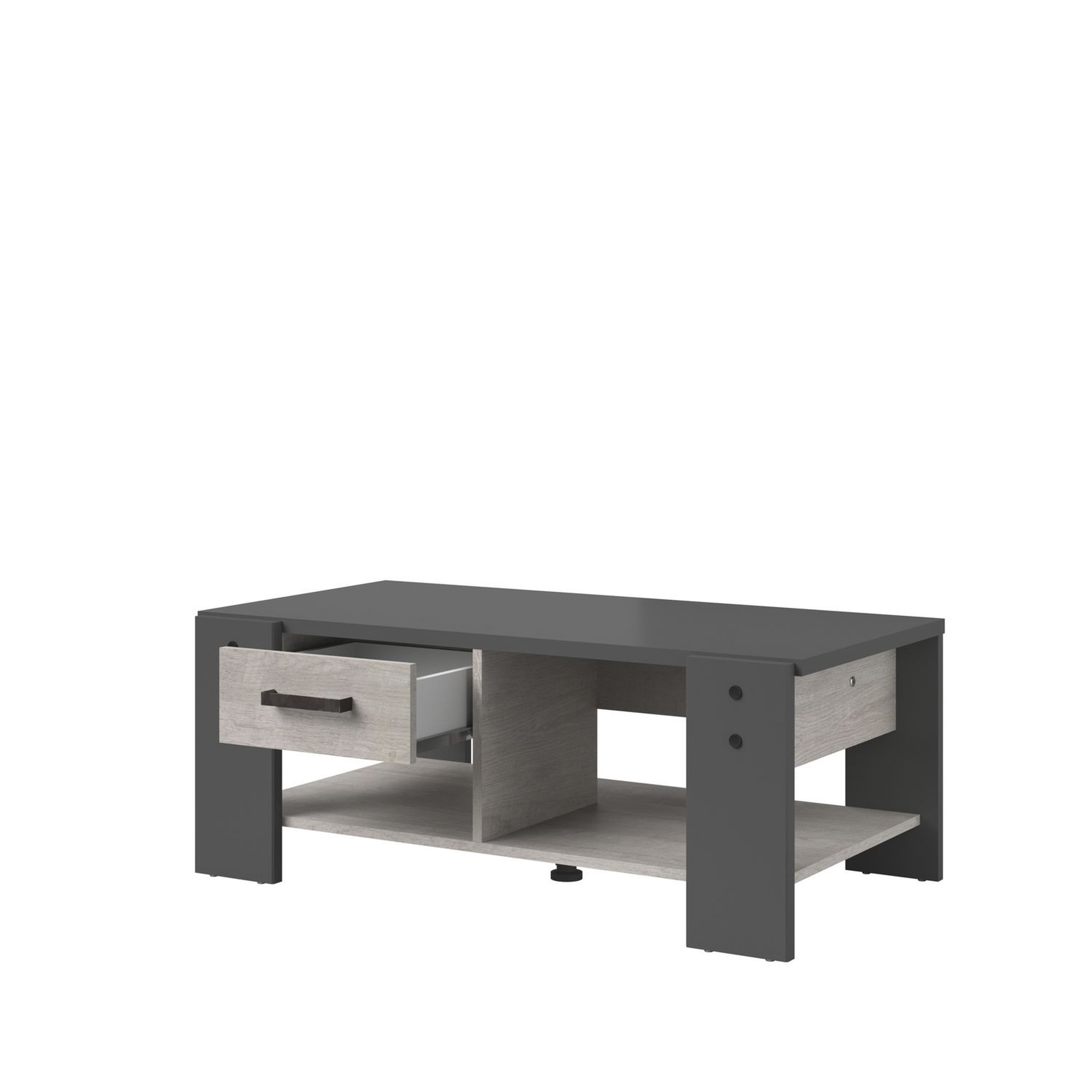 Voir la diapositive 5 : Table basse 1 tiroir 1 niche L101 x H40 x P54cm TRAVEL