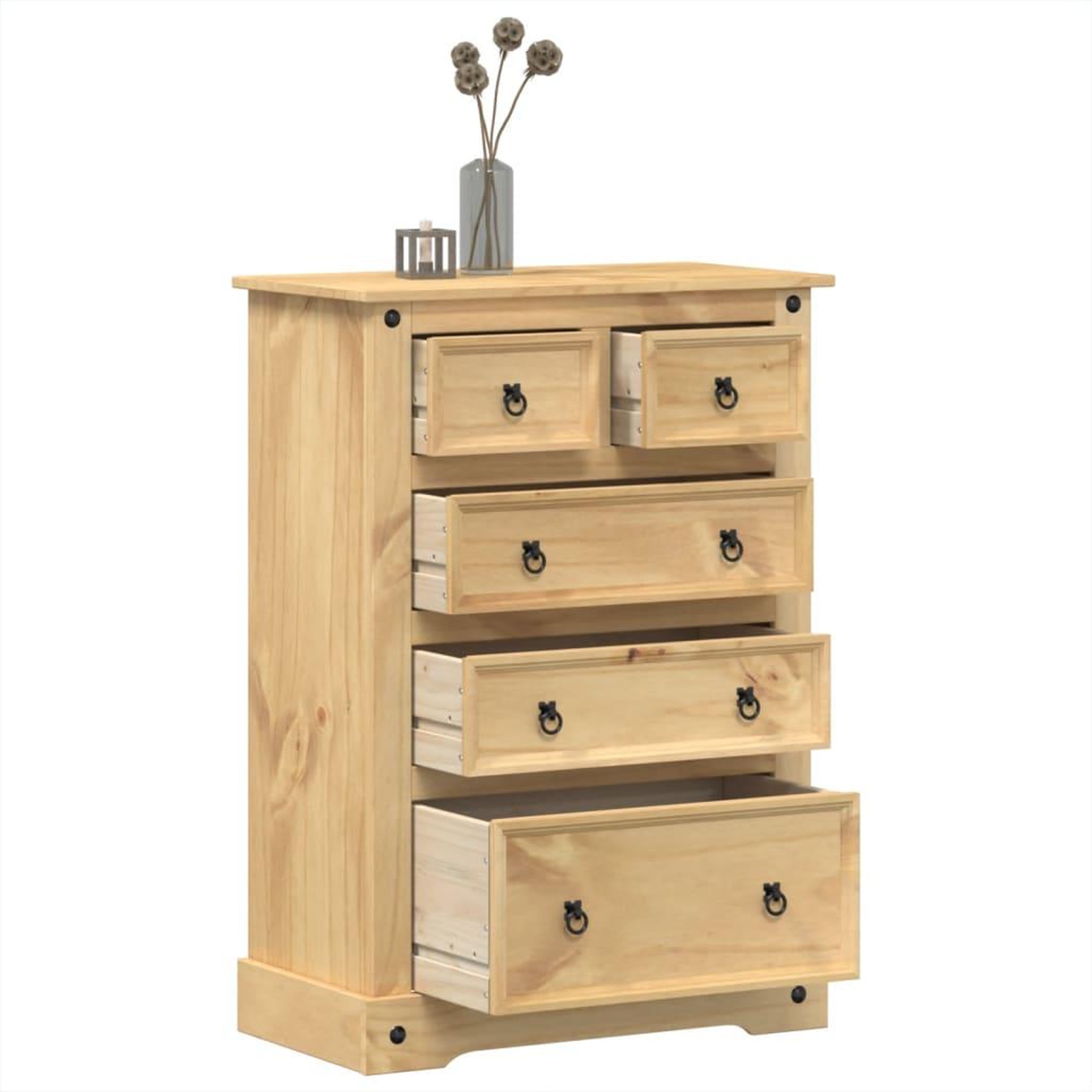 VIDAXL Commode  80x43x114 cm bois massif de pin