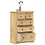 Voir la diapositive 1 : VIDAXL Commode  80x43x114 cm bois massif de pin