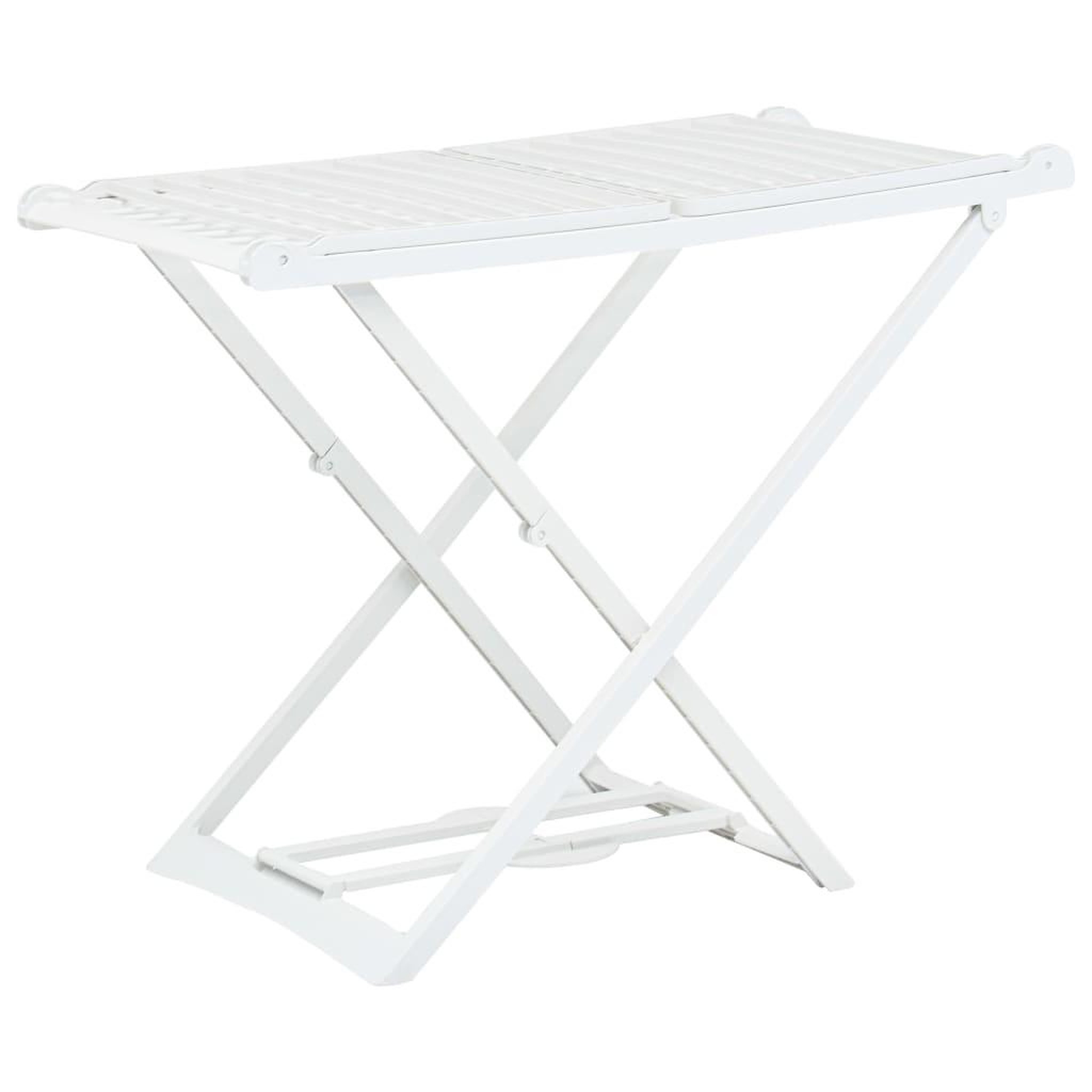 VIDAXL Etendoir a linge pliable Blanc Plastique