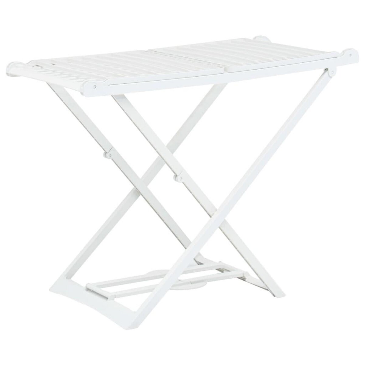 VIDAXL Etendoir a linge pliable Blanc Plastique