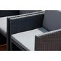 Voir la diapositive 6 : CONCEPT USINE Table et chaises 12 places encastrables en résine noir-gris MIAMI
