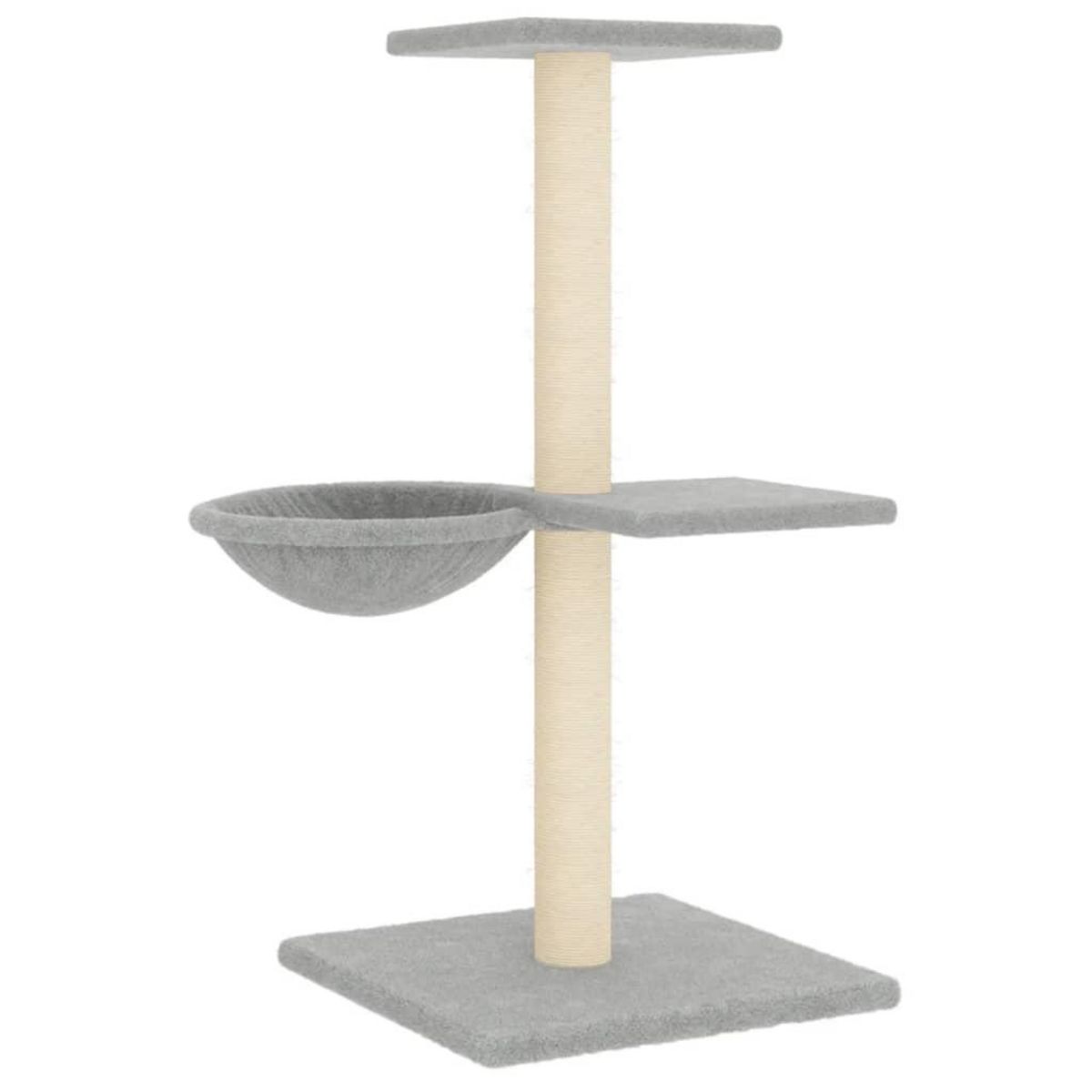 VIDAXL Arbre a chat avec griffoirs en sisal gris clair 72 cm