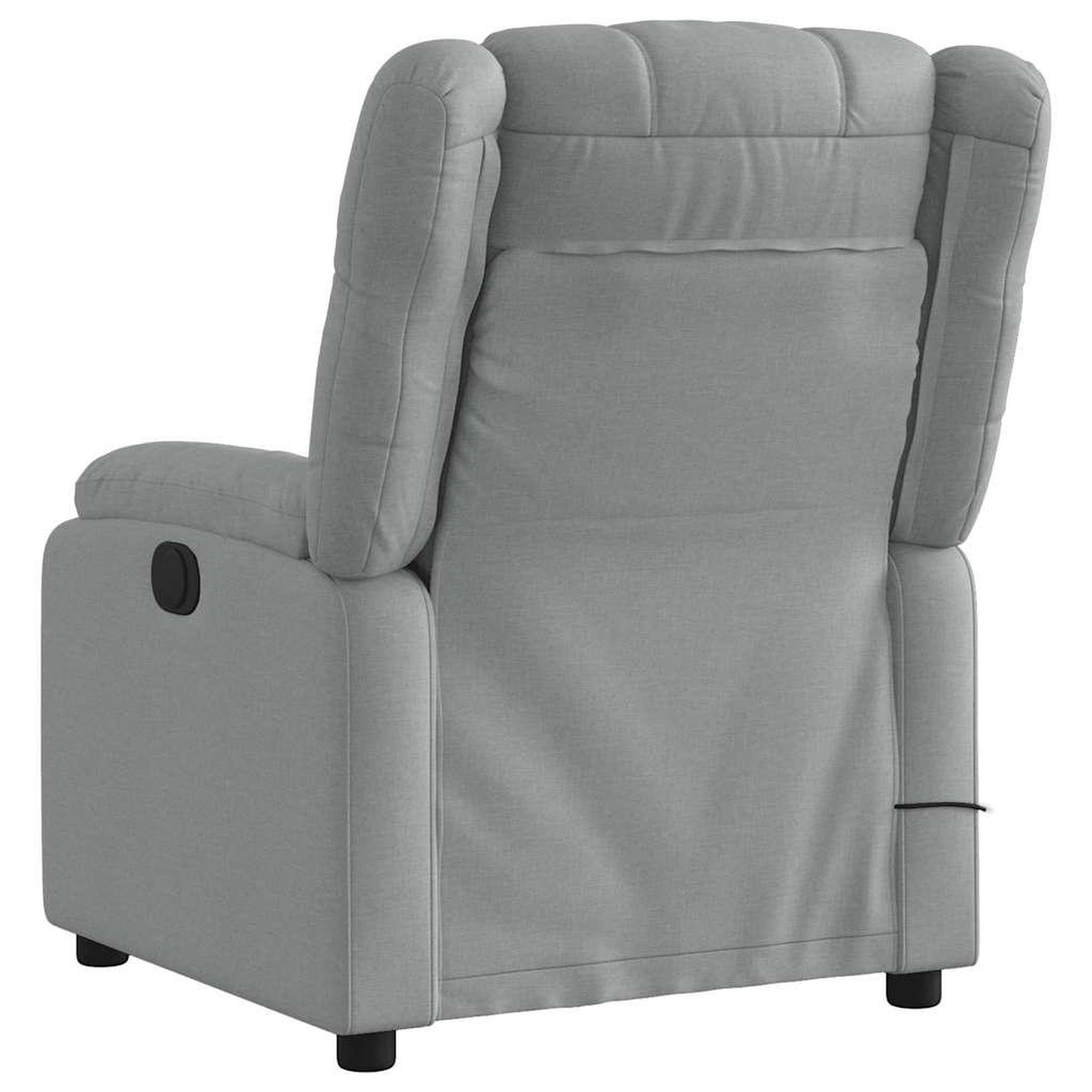 Voir la diapositive 5 : VIDAXL Fauteuil de massage inclinable Gris clair Tissu