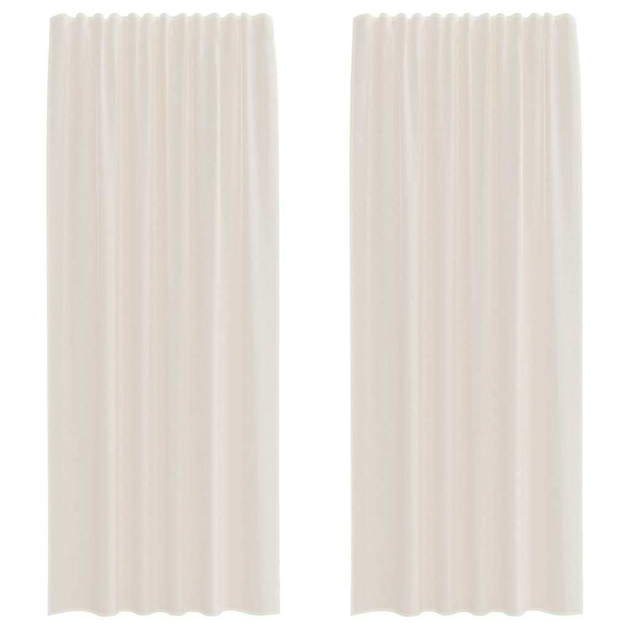 Voir la diapositive 2 : VIDAXL Rideaux en voile avec passants 2 pcs creme