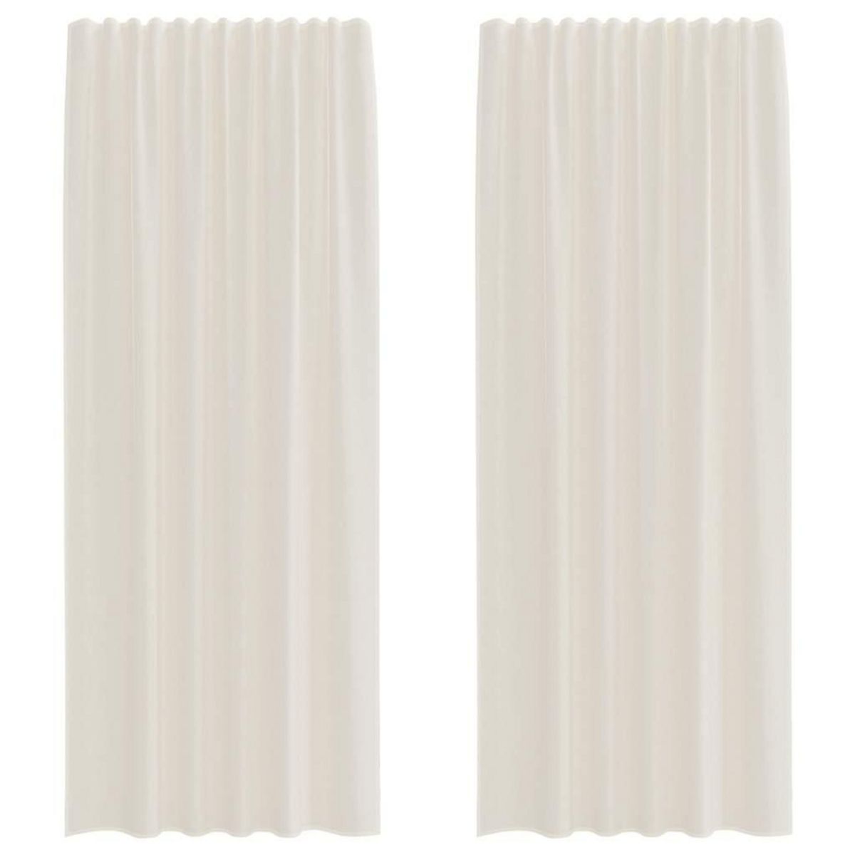 VIDAXL Rideaux en voile avec passants 2 pcs creme