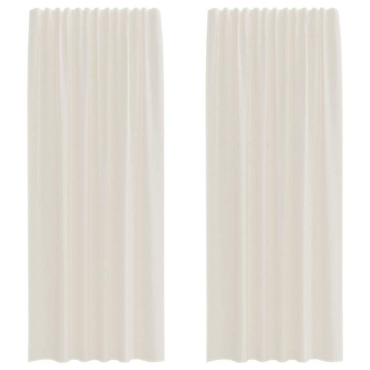 VIDAXL Rideaux en voile avec passants 2 pcs creme