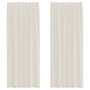 Voir la diapositive 2 : VIDAXL Rideaux en voile avec passants 2 pcs creme