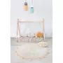 Lorena Canals Tapis coton rond lavable Bubbly miel à pompons Ø 120 cm