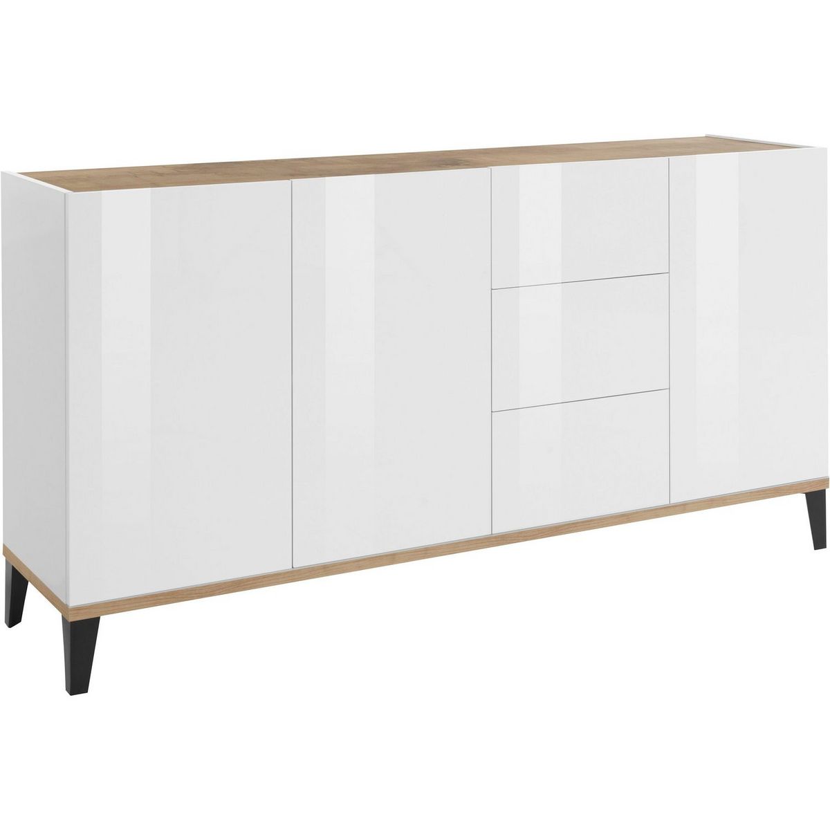 Buffet moderne 3 portes 3 tiroirs L160cm BARI
