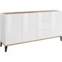 Voir la diapositive 2 : Buffet moderne 3 portes 3 tiroirs L160cm BARI