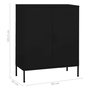 Voir la diapositive 6 : VIDAXL Armoire de rangement Noir 80x35x101,5 cm Acier