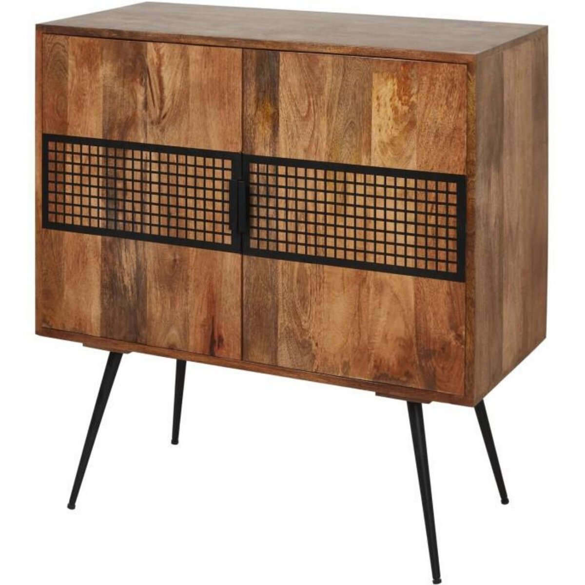 Paris Prix Bahut 2 Portes en Bois  Tibet  91cm Marron